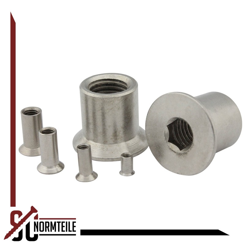 Sleeve nuts with countersunk head and hexagon socket (ISK) -