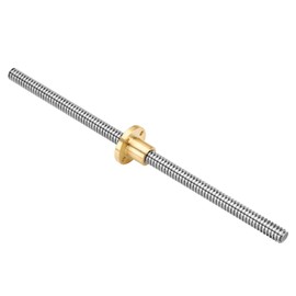 Surprecision T8 8mm Lead Screw 300mm/11.81" with Brass Nut for 3D Printer Machine Z axis (Picth of Screws: 2mm, Lead: 4mm)