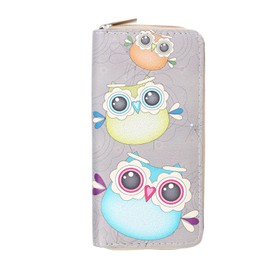 DonDon Women's Owl Purse Grey