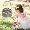 WEZCHUGHAOL Rustic Striped Egg Collecting Basket for Home and Garden