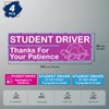 ASUNO 4PCS Student Driver Magnet Stickers 10" x 3.3" Thanks