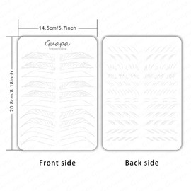 3 pcs White Microblading Hairstroke Practice Skin Hair strokes Pattern Pre-printed Silicone Practice Pad Combo Brow Practice Skin Permanent Makeup Eyebrow Tattoo Latex (White Skin-Hair Strokes)