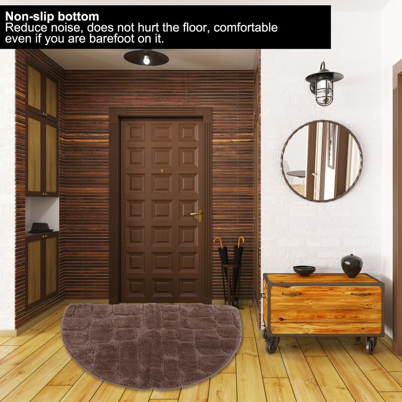 Half Round Shape Super Absorbs Non Slip Floor Mat for