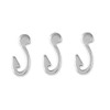 Fisher of Men Fish Hook Pin Silver (Set of 3)