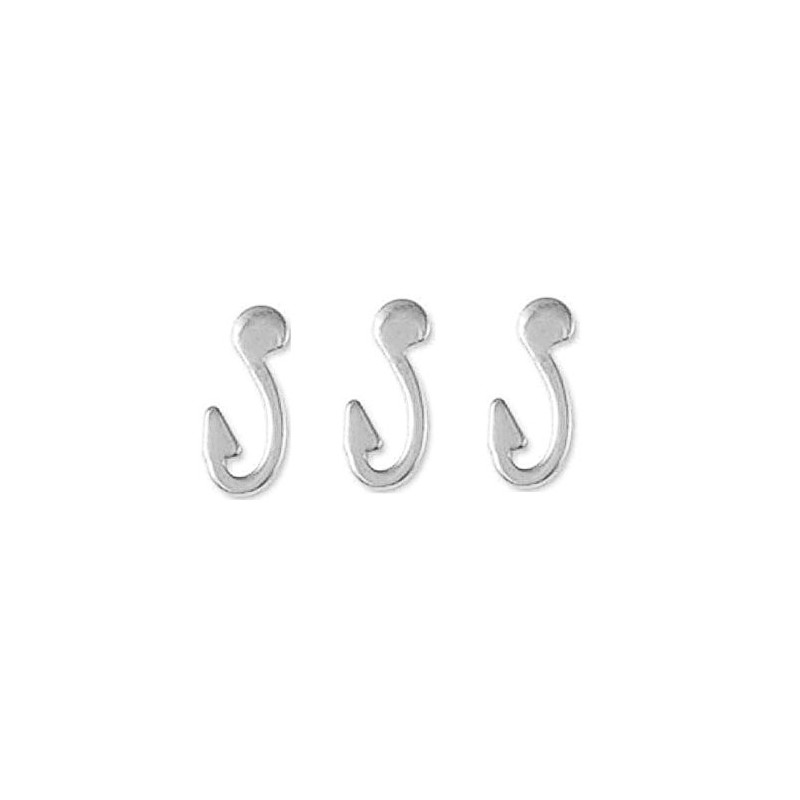 Fisher of Men Fish Hook Pin Silver (Set of 3)