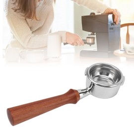 58mm Bottomless Portafilter, Stainless Steel Sustainable Dual Ears Bottomless Portafilter for Gaggia Classic Machine (F Jacoranda)