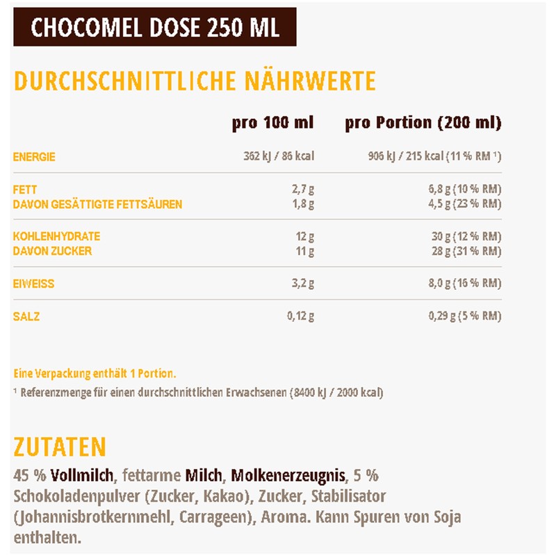 Chocomel Chocolate Milk Drink, Tin, 250 ml
