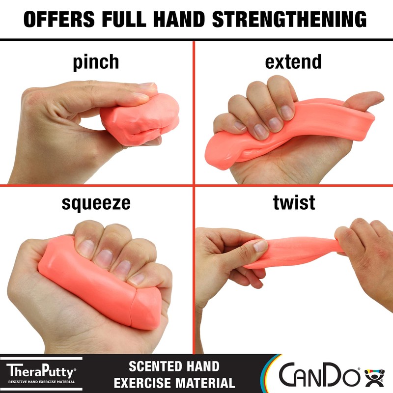 CanDo TheraPutty Scented Hand Exercise Putty For Rehabilitation, Exercises, Hand