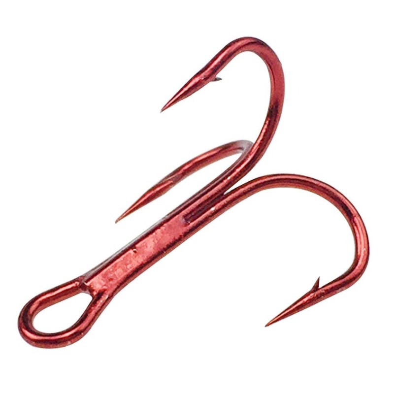 YATROUYS 100pcs Fishing Hook Treble Hooks High Carbon Treble Hooks