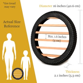 Tapeera Model Car Display Case Stand - Toy Cars Organizer Wall Display Tire Shelf Cabinet - Holds Up to 18 Diecast 1/64 Car Collectibles - Compatible with Hot Wheels Matchbox - Wheel Diameter 16 Inch