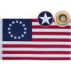 Betsy Ross 5x8 Feet Portable Durable Hanging Aluminum Flagpole Embroidered