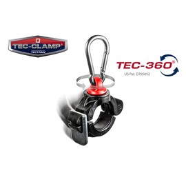 Tectran 3-In-1 AirPower Line TEC-360® Clamp | 360° Swivel | Stainless Steel Clip | Black | Tectran 9890ST360