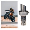 Larcele Motorcycle 48mm Adjustable and Detachable Universal Inclined Rear Silencer