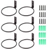Sivya 6 Pack 4in Flower Pot Holder Ring Wall Mounted