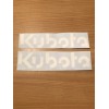 KUBOTA 12” WHITE NEW LOGO TRACTO VINYL DECAL STICKER -
