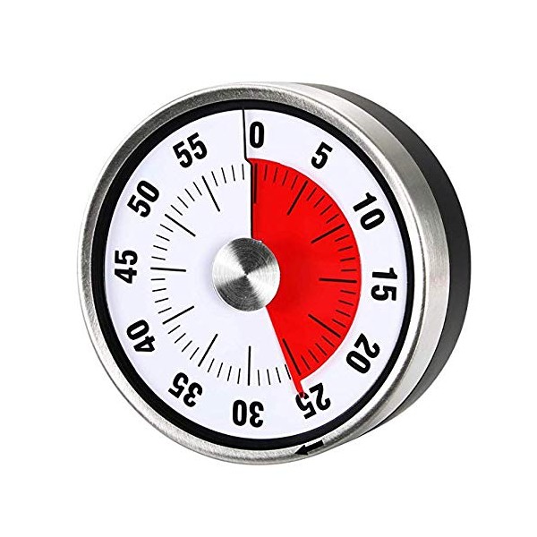 IXIGER Magnetic Mechanical Kitchen Timer -Countdown Timer 60 Minute Visual