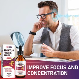 Tinnitus Relief for Ringing Ears,Drops for Clogged Ears, Ear Ringing Relief Drops-Reduce Tinnitus Noise & Enhance Hearing,Ache Drops for Men & Women, 60ml