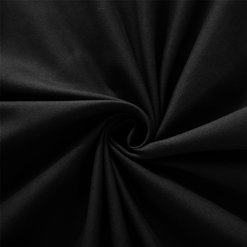 Hafaa Black Pillowcases 2 Pack Brushed Microfiber Plain Pillow Cases
