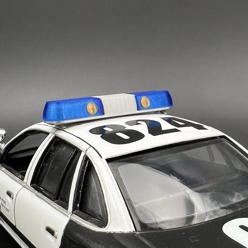 LED-Compatible Lightbar 1/24 1/25 Blue Whelen 80H 90H 8000 Lightbar