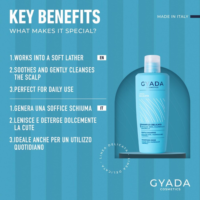 GYADA COSMETICS, Ultra-delicate shampoo with soothing effect, for sensitive scalp