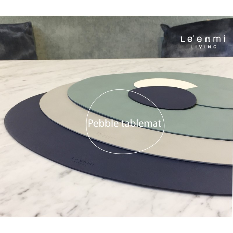 Le&amp;Me [Sisihosi] Le&amp;Me Pebble Leather Cup Mat, 229760448 Lemon Yellow