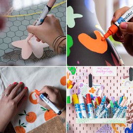 Schneider Paint-It Acrylic Pens (Set of 2 - 4mm Bullet Tip, High Coverage Acrylic Paints for Wood, Canvas, Stone and More)