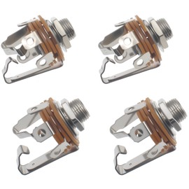 SYCZIOHU 6.35 MM Female Stereo Panel Mount Dual - Channel Jack for Microphone and Headphone (4 PCS)