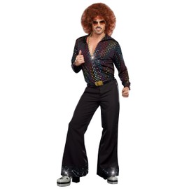 Dreamgirl Men's Disco Dude Costume, Multi-Colored, Large