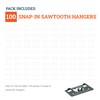 Snap in Metal Frame Picture Hangers - 100 Pack -