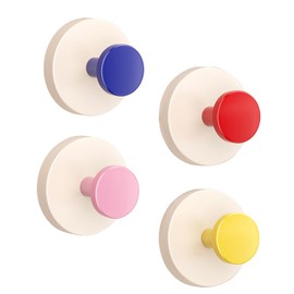 Suction Hooks, Strong, Wall Mounted Hooks, Suction Cups, Stylish, 4-Piece Set, Load Capacity 3kg, Cute, Won't Damage Walls, Reusable, Suitable for Kitchen/Bathroom/Rental/Entrance/Washroom, Wall