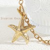 Fdesigner Starfish Necklace Gold Boho Shell Necklaces for Women Beach