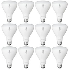 GE Relax 65 W Equivalent Dimmable Soft White Br30 LED Light Fixture, Dimmable Flood Light Bulb 3X Life (12 Pack)