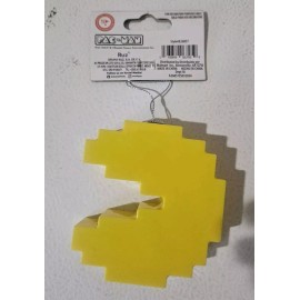 RUZ Pac Man Logo PIXEL 80's Yellow Game Figure Decoupage Christmas Ornament New 2024