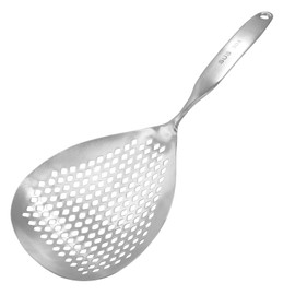 Jiozermi Stainless Steel Skimmer Slotted Spoon, Pasta Spider Strainer Ladle for Frying and Cooking, Durable 304 Stainless Steel Frying Strainer Spoon for Noodles, Pasta, and Vegetables