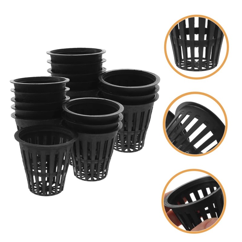 CAXUSD 100Pcs Hydroponic Planting Baskets Mesh Net Pots for Indoor