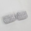 Grey Pair Microfiber Wristbands for Face Washing Pair 6ea