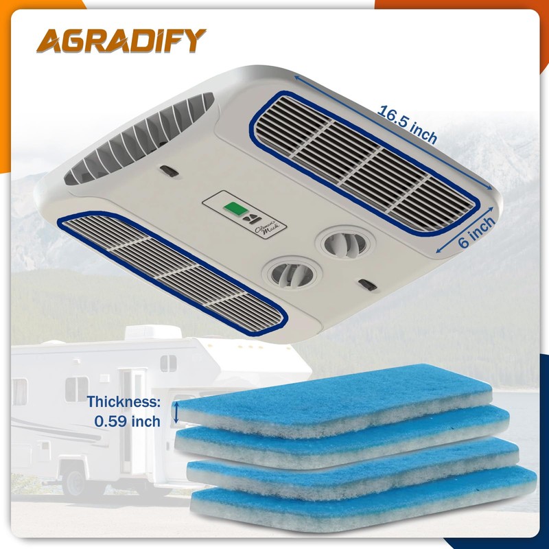 AGradify 6 Pack RV Air Filter 6" X 16.5" RV