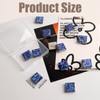 12Pcs Navy Blue Gradient Ceramic piece Refrigerator Magnets Suitable for