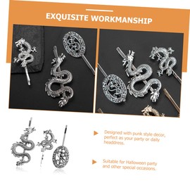 Beavorty 12 pcs Punk Hair Accessories flower hair clips Dragon Punk Hairpins Girls Hairpins Punk Hair Clip Vintage Hair Clip Punk Barrettes Punk Headdress Zinc alloy gem Diamond woman