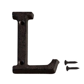 INCREWAY Cast Iron House Number, 7.5cm Black Home Address Letter Iron House Number Die Cast Letter Mailbox Letter (L)