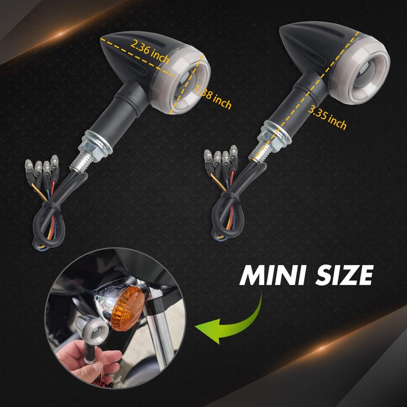 NTHREEAUTO Sequential Turn Signals Light LED Switchback Flowing Motorcycle Blinkers
