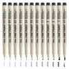 Neoreser Fineliner Set of 12 Black Ink Pens with 12