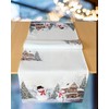 Kamaca snowmen series high-quality print motif Christmas tablecloth, winter Christmas