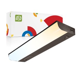 ASD 12 Inch LED Under Cabinet Lighting Hardwired, On/Off & Color Temp Switch, 5W 442LM, 5 CCT 2700K-5000K CRI90+, Dimmable Under Counter Lights for Kitchen, Linkable Under Cabinet Lights, Bronze, UL