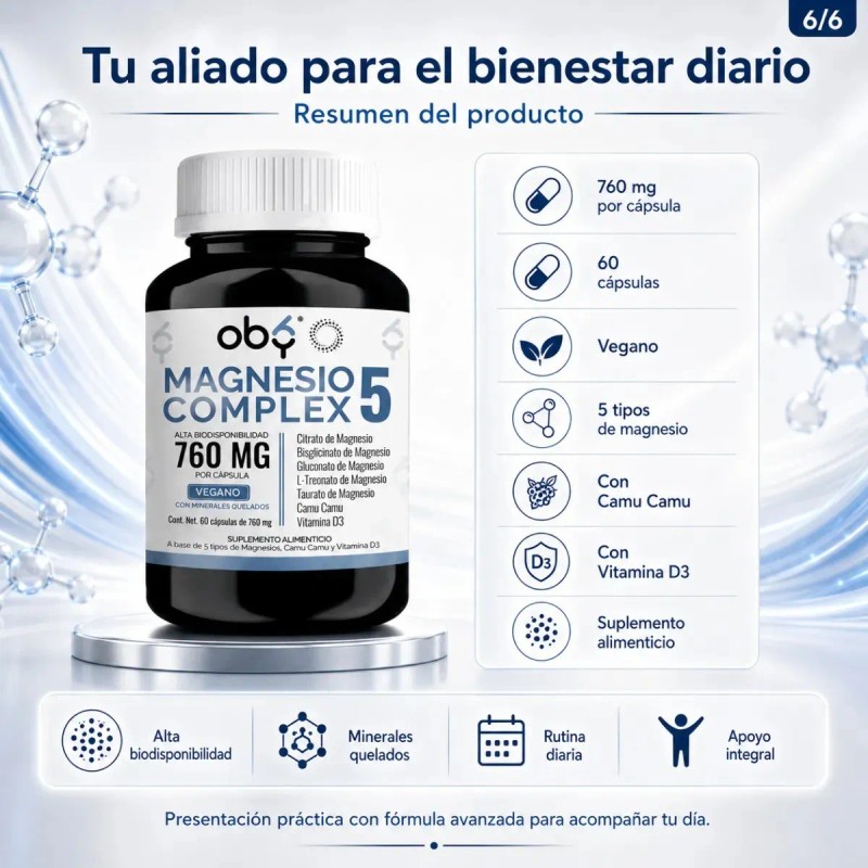 Magnesio Complex Hombre Mujer Cápsulas