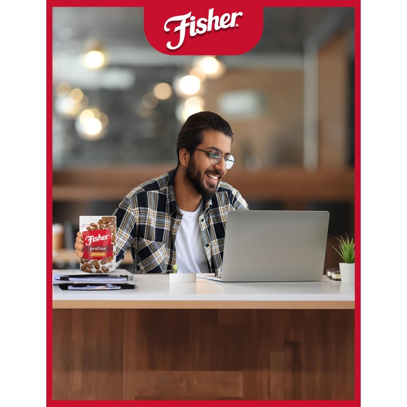 Fisher Snack Praline Pecans, 5.5 oz (Pack of 1), Resealable