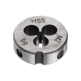 sourcing map Round Threading Dies, Metric M2 x 0.4 Thread (Right Hand), High Speed Steel (HSS) Screw Cutting Die Repair Tool