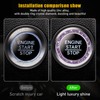 Kewucn Bling Crystal Double Rhinestone Car Engine Start Decoration Ring,