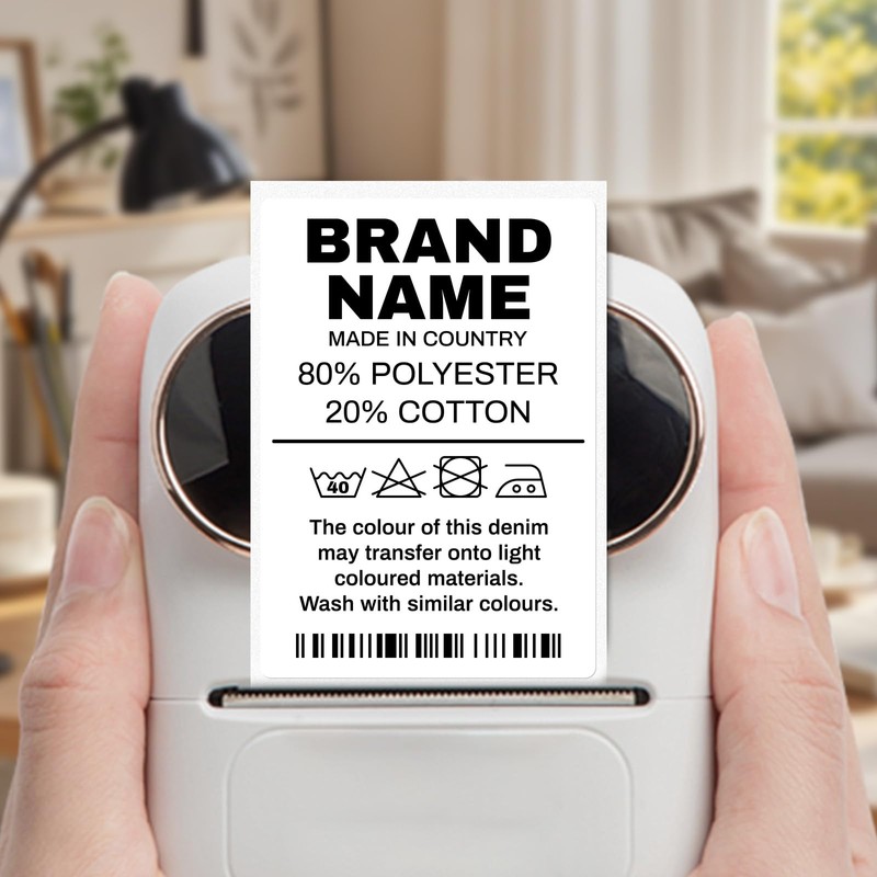 FINDAT White Thermal Labels 50 x 80 mm Rectangular Waterproof