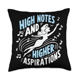 Soprano Singer Vocal Range Vocalist Voice Singing Choir Throw Pillow